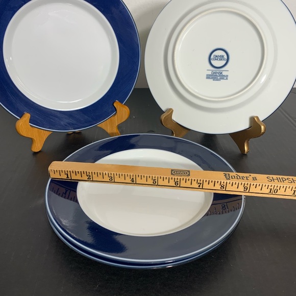 Dansk Blue and White concerto Adagio 9”Plate Set of 4 - Picture 2 of 4